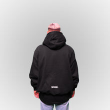 Lade das Bild in den Galerie-Viewer, Black Hooded Front Print